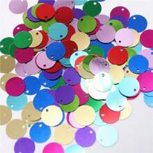 20g 400pcs Paillettes 10mm Flat Round Large Sequin Edge Hole Loose Sequins 1cm Diy Jewelry Sewing Wedding Decoration Craft Garment Accessories Lentejuelas