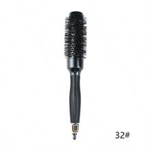 1pc Black Cylinder Curling Comb Ceramic Modeling Nylon Tooth Rolling Comb Salon High Temperature Resistant Smooth Hair Home Large Wave Aluminum Tube Comb - Multicolor - View 15