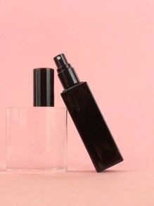 Square 20ml Black Frosted Refillable Perfume & Toner Spray Bottle, Transparent Glass Fine Mist Press Pump Portable Empty Container For Essence, Liquid Sampling - Available In A Pack Of 1/3/5/10