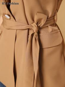 Women Blouses - Camel - View 8