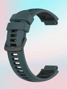 適用於Garmin Forerunner 735XT/630/620/235/230/220，Approach S20/6/5，雙色替換手錶帶，共8種顏色可選。隨附拆卸工具，由矽膠製成，覆面光滑舒適，輕便、防水耐汗，男女適用，非常適合運動、商務、休閑及各種場合使用。 - 複色 - 查看 5