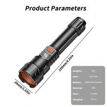 1pc Super Bright Flashlight For Outdoor Camping And Home Use With Long-Range Illumination And Extra-Long Battery Life - Black - View 3