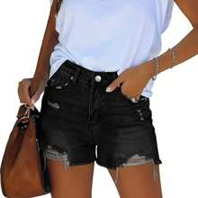 Women Shorts - 黑色 - 查看 1