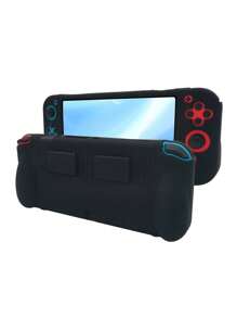 1入組Switch OLED遊戲保護套，防墜/防塵/防刮花設計，矽膠材質遊戲配件，符合人體工學握感，提高遊戲操作體驗並減輕手部疲勞