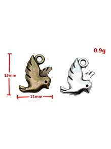 20pcs 15x11mm(0.59x0.43inch) Bird Charms For DIY Keychain, Necklace, Bracelet, Earring Jewelry Making