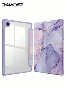 DANYCASE 平板电脑保护壳大理石纹适用于 Sam A9 Plus A9 A8 S6 Lite 2024 2022 2020 S7 S8 S9 适用于 iPad 10th Air 4 5 10.9 Pro 11 10.2 7th 8th 9th 9.7 5th 6th Mini 6 - 紫色 - 查看 2