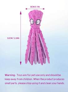 Hollypet Đồ chơi bạch tuộc nhồi bông có âm thanh, mềm mại và biết phát ra tiếng kêu, phù hợp cho chó cỡ vừa và lớn, rất tương tác giúp giảm bớt sự nhàm chán, bền và chống cắn phá, thích hợp chơi trong nhà hoặc ngoài trời, thú cưng rất thích. - Màu tím - Xem 3