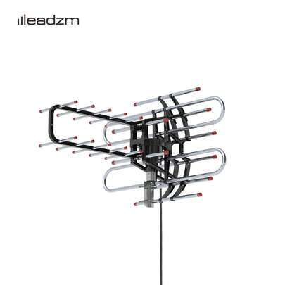 360°Rotation UV Dual Frequency 45-860MHz 22-38dB Open Antenna Silver