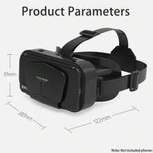 圣诞装饰 Byson 虚拟现实 VR 耳机 3D 眼镜耳机头盔 VR 护目镜适用于电视、电影和视频游戏兼容 IOS、Android 并支持 4.7-7 英寸 - 彩色 - 查看 12