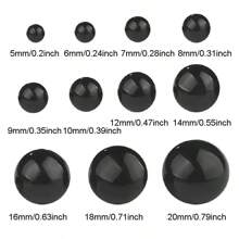 5mm-18mm Black Plastic Safety Eyes Animal Eyes For Amigurumi With Washers Diy Crochet Crafts TeddyBear Making Supplies Decoration Accessories 100pcs/Bag