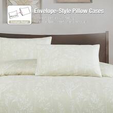 Beige Duvet Cover Double - Floral Bedding Set 3 Pieces, Textured Beige Duvet Set With 2 Pillowcases For Double Bed, Soft Microfiber Floral Duvet Cover 200x200 Cm, Beige/Floral - Beige - View 6