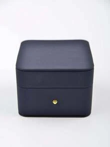 1pc Chinese Style Fashionable Minimalistic Dark Blue Special Paper Jewelry Necklace Storage Box - Royal Blue - View 11