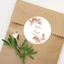 96入組禾本科植物婚禮貼紙，定制婚禮標籤，個性化洗禮、生日封口貼紙，派對裝飾用品 - 423 - 查看 3