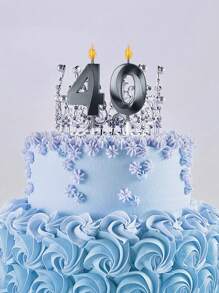 1 pieza Vela con números en negro del 0 al 9 para decoración de tarta de cumpleaños y fiesta