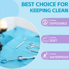 125入組可拋式防水紋身墊，美甲清潔墊，衛生桌墊，牙科墊及托盤套 - 彩色 - 查看 7