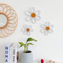 1/3 chiếc hoa cúc dệt thủ công theo phong cách Bohemian treo tường trang trí, trang trí phòng trẻ em, trang trí nhà cửa, trang trí phòng, trang trí tường - trắng - Xem 5