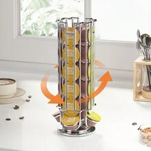 1pc How Cool Nestle Capsule Coffee Rack Coffee Capsule Rack Display Rack Storage Rack Iron Rotating Display Rack - Multicolor - View 3