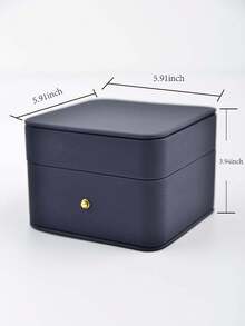 1pc Chinese Style Fashionable Minimalistic Dark Blue Special Paper Jewelry Necklace Storage Box - Royal Blue - View 9