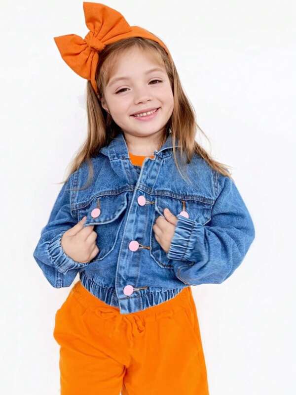 JAQUETA JEANS COM CAPUZ MENINAS LANÇAMENTO