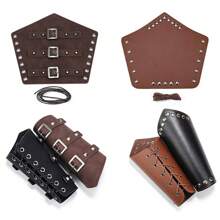 1 Máy Tính Thời Trung Cổ Viking Hiệp Sĩ Da PU Có Thể Điều Chỉnh Hình Chữ X Thân Dây Nịt Ngực, LARP Halloween Áo Giáp Vai, Đảng Cosplay Vai Che Trang Phục - A - Xem 10