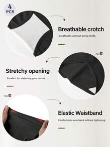 MEIYATING 4入裝，女士高腰收腹提臀內衣