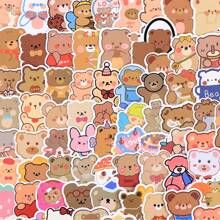 90張可愛的熊和兔子防水貼紙,適用於筆記本電腦、手機外殼、日程安排冊、水瓶裝飾diy