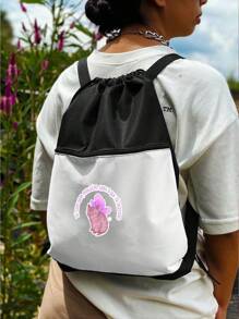 Men Tote Bags - Đen và trắng - Xem 2