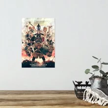 1張動漫海報，漫畫帆布海報，牆藝術印刷品，朋友禮物，適用於家居裝飾臥室裝飾，不含相框