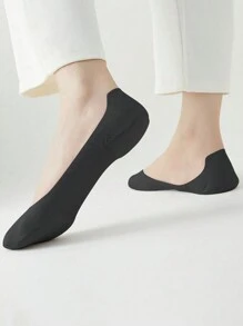 1 双女士柔软隐形防滑透气鞋垫适合春夏季冰丝袜子 - 黑色 - 查看 4