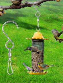 8入組旋轉風鈴掛勾S型不鏽鋼旋轉軸承掛勾，適用於掛風鈴、鳥飼料器、水晶派對用品 - 彩色 - 查看 2
