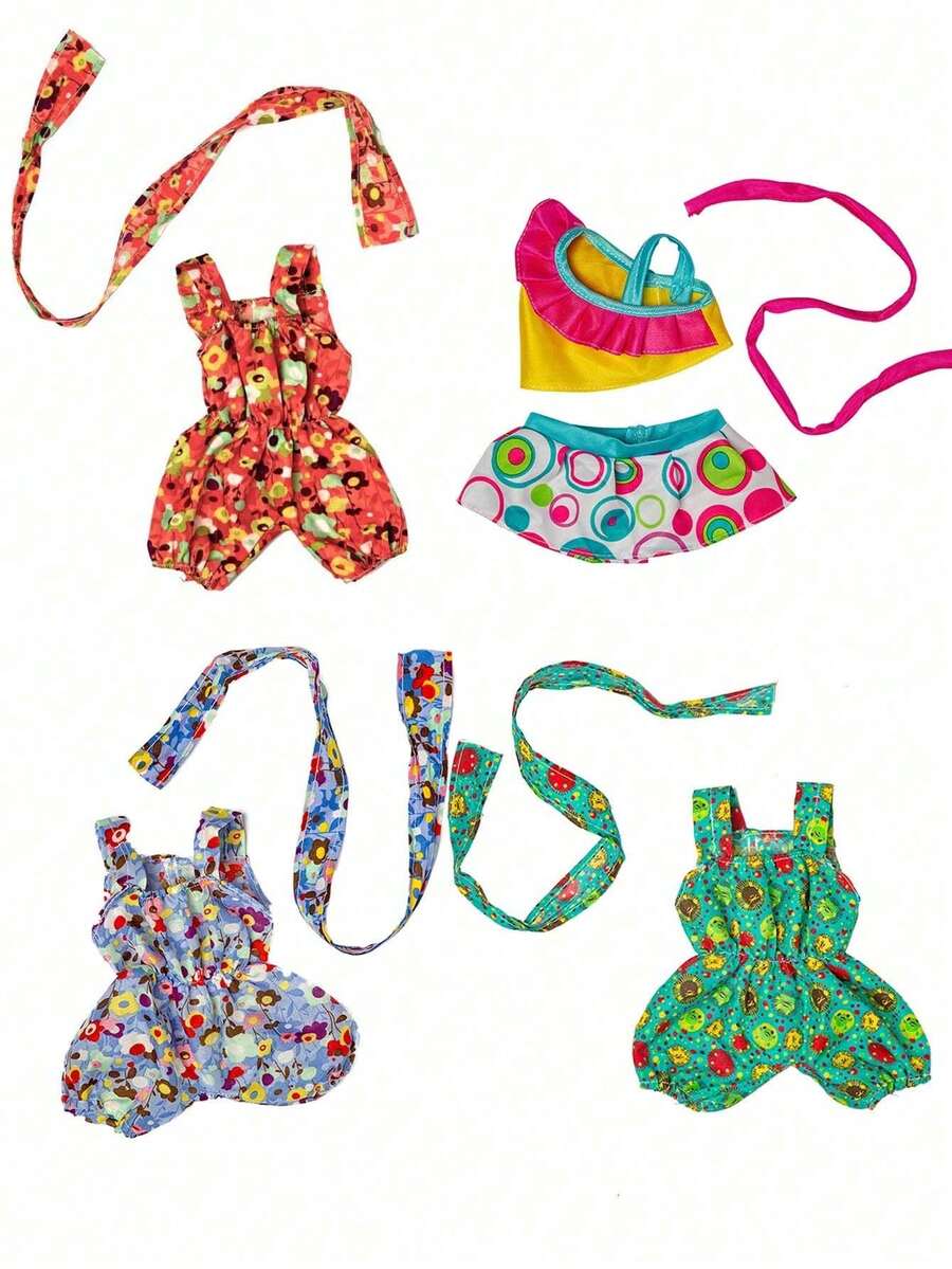 12-Inch Simulation Doll Ditsy Floral Bodysuit With Rubber Clothes Reborn Doll, Multi-Color Cute Stuffed Doll For Children's Doll And Infant Clothing - Multicolor - View 1