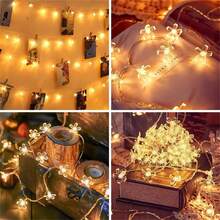 1入櫻花燈串 - 適用於婚禮，生日和聖誕節的室內裝飾照明 - 帶有樹枝設計的童話燈飾（不含電池，請準備3節AA電池）, 可用於派對，節慶裝飾和營造氛圍燈光 - 白色 - 查看 10