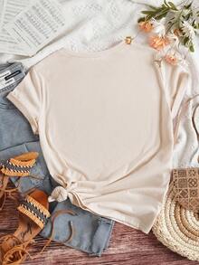 Customized Personalized Gift For Thanksgiving, Christmas - Add Your Own Text/Image (Badge, Company Logo, Family Photo, Selfie) Personalized Photo T-Shirt, Add Your Favorite Photos And Text (Girlfriend, Couple, Family, Selfie, Pet, Friend) To Design Your Own Customized Printed T-Shirt, Suitable For (Anniversary, Wedding Vow, Engagement, Becoming A Couple), Suitable For Best Friends And Group - Apricot - View 2