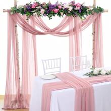 1pc, Vải tuyn trang trí nền vòm cưới Vải voan Dusty Rose Vải voan Rèm cửa Lễ cưới Tiệc chiêu đãi Đồ trang trí Rèm cửa Tiệc sinh nhật Đồ dùng Lễ Tiệc chiêu đãi Treo tường Quà tặng tốt nhất, Trang trí đám cưới, Trang trí nhà cửa, Trang trí phòng Quà tặng tiệc Cô dâu - Nhiều màu - Xem 9