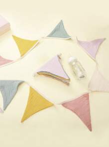1pc Triangle Flag Pennant Garland, Kindergarten Decor, Baby Birthday Party, Boho Wedding Celebration Decoration - Multicolor - View 4