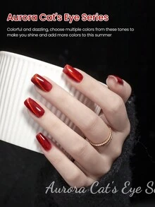 Miss Gooey夢幻星空貓眼指甲油，2024年新款熱門色，全息閃粉貓眼凝膠指甲油，半永久光療指甲凝膠，UV/LED指甲凝膠，適用於家庭DIY和美甲沙龍 - 彩色 - 查看 5