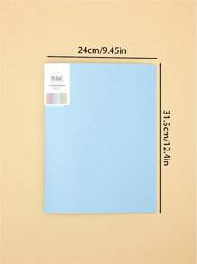 1 pieza Carpeta de archivo de varios niveles de unicolor, archivador A4 con fundas transparentes para papeles y documentos, de gran capacidad (tarjeta de etiqueta de portada aleatoria)