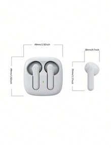 TWS 5.3無線運動立體聲耳機，手機Hi-Fi立體聲音樂和麥克風觸摸低延遲遊戲耳機 - 杏色 - 查看 7