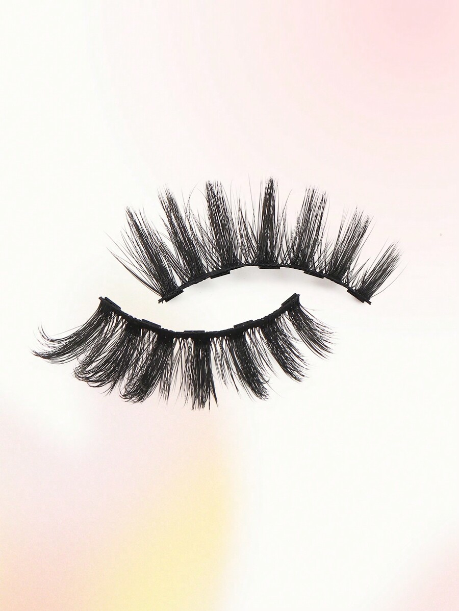 Ensemble de 3 paires de faux cils magnétiques. Des faux cils en fibres naturelles complets avec