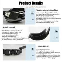 Juego de gafas de natación chapadas para adultos, con lentes antivaho HD y resistentes al agua, con protección UV - Adecuado para piscina, playa y entrenamiento, con tapones para los oídos para protección, artículos esenciales de playa, accesorios de playa, flotador de piscina