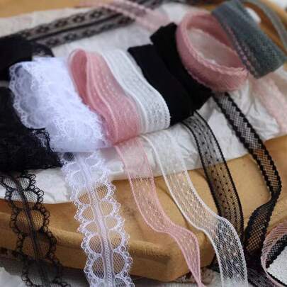 1pc Lace Ribbon DIY Hair Clip Material For Baby Clothes & Fashion Accessories
