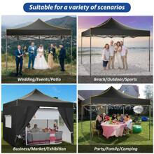 1 PC padiglione pieghevole padiglione 3x3 impermeabile stabile resistente all'inverno padiglione da giardino, padiglione pop-up con 4 pareti laterali, tenda da festa 3x3 per giardino, festa, protezione UV 50+ 3 livelli regolabili in altezza