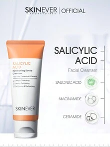 SKINEVER水楊酸清新潔面磨砂乳液+煙酰胺美白皂2支，各75毫升+80克，深層清潔油污，去角質、美白皮膚、減輕色斑，適合所有皮膚 - 橘色 - 查看 5