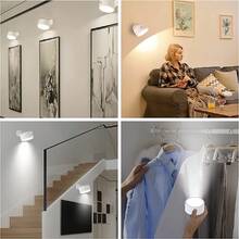 Magnetic LED Wall Light Rechargeable Reading Lights 360° Rotation Touch Remote Control Cabinet Spotlight Night Lamp - 3 Colors Dimmable - View 8
