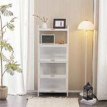 5-Layer Multifunctional Storage Cabinet With Cabinet Door Storage Cabinet Rack Storage Rack White