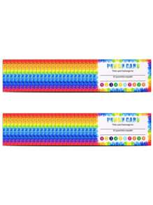 50 piezas/paquete Tarjeta de recompensa, tarjeta de puntos, tarjeta de ánimo para el aprendizaje - Multicolor - Ver 10