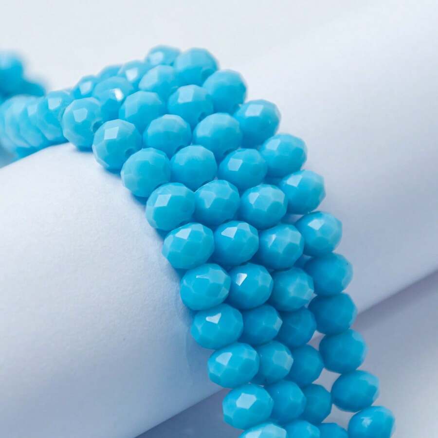 Light Blue Crystal String 8mm Approx. 65 Accounts - 淺藍色 - 查看 1