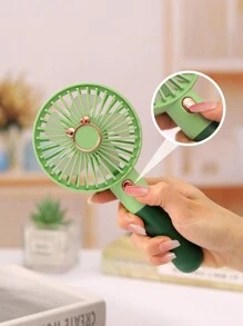 AOYI 1pc 1200mAh Rechargeable Handheld Mini Fan With 3 Speed Adjustments, Portable & USB Charging, Includes Charging Cable And Phone Holder Base - Multicolor - View 6