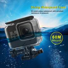 PULUZ 60米水下防水相机外壳，适用于GoPro HERO8 Black - 透明 - 查看 5