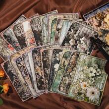 Music Theme Scrapbook Paper, 30 Sheets Vintage Floral Pattern Paper For Journaling - Apricot - View 3